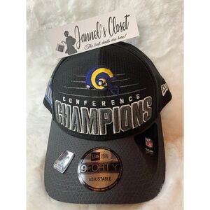 NFL Men's Los Angeles Rams New Era Black/Graphite 2018 NFC Champions Tro…